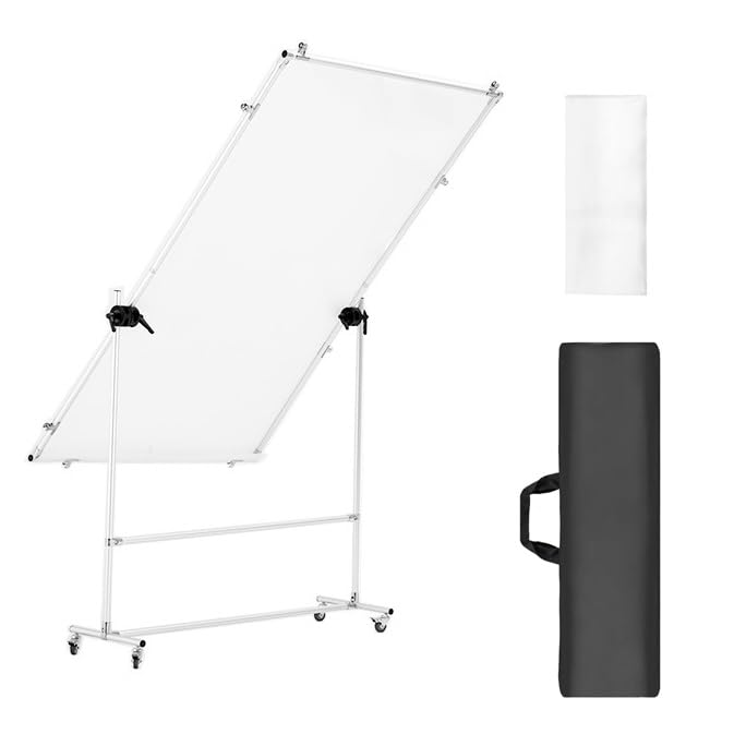 Professional Photography Light Diffuser Kit with Adjustable Stand and Rotatable Frame for Enhanced Photo Video Lighting