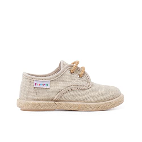 Pisamonas Bluchers Lino Cordones Y Base Yute Talla 24 Color Beige