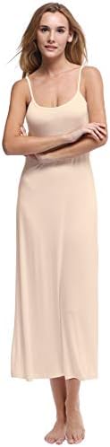 Women's Long Full Cami Slip Dress Sleeveless Nightgowns