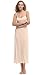 Papicutew Women's Long Full Cami Slip Dress Sleeveless Nightgowns (Nude, M)