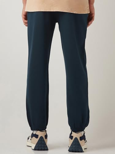 Image of Bewakoof Men's Solid Oversized Fit Cotton Joggers
