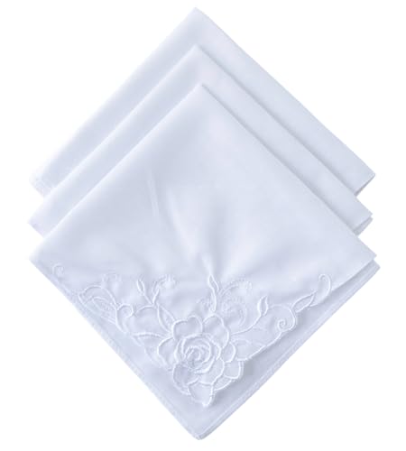 Image of Lace Cotton White Handkerchiefs Perfect Wedding Bulk