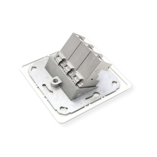 BTR 130B11D30002-E Datendose C6Amodul 3 Port 180°M Aufputz, reinweiß