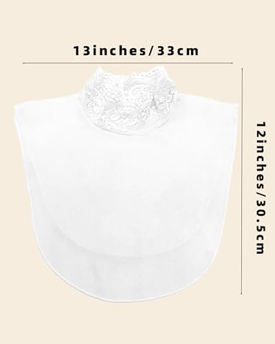 Lace Mock Neck Detachable Collar for Women, Soft Breathable Fake Dickey Collar4