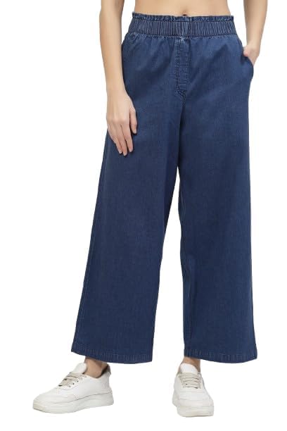 Women's Stretchable Flare Jeans Pants Comfort Fit with Elastic Waistband, Straight Cut, Casual Style for All Seasons-picture-22