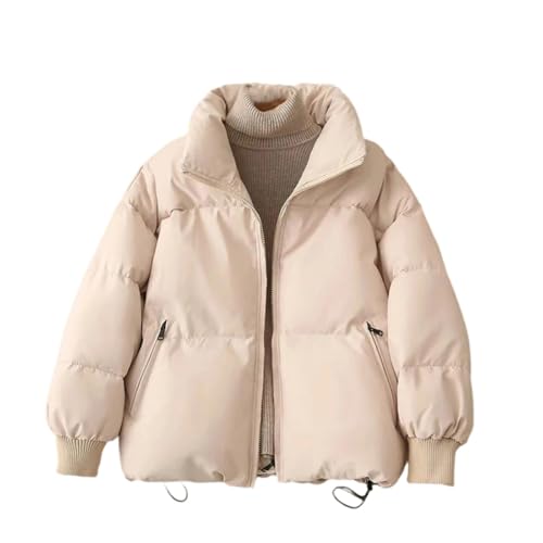 Chaqueta corta acolchada de algodón para mujer, abrigo de invierno con forro polar grueso, ropa de abrigo cálida, Eeee2, S