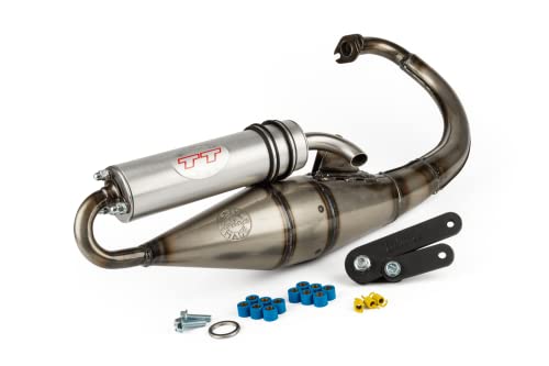 Échappement LEOVINCE fabriqué à la Main TT pour MBK Booster 50 (Tous Les modèles)/Spirit (Tous Les modèles)/Rocket/Slider/Yamaha BWS, marquage E