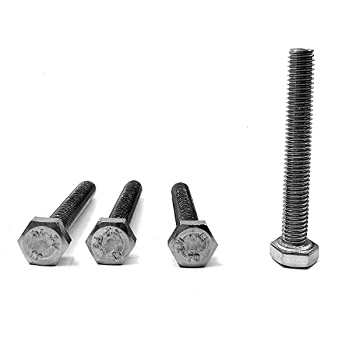 Image of M6 Hex Bolt, M6-1.0 x 45mm Hex Head Screw Bolts, 304 Stainless Steel, Fully Threaded, Plain Finish, Hex Tap Bolts 20Pcs (M6x45mm)