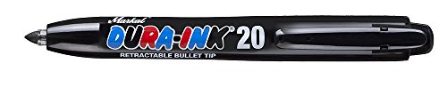 Markal 96575u00a0Dura-ink 20 Rotulador negro (pack de 12)