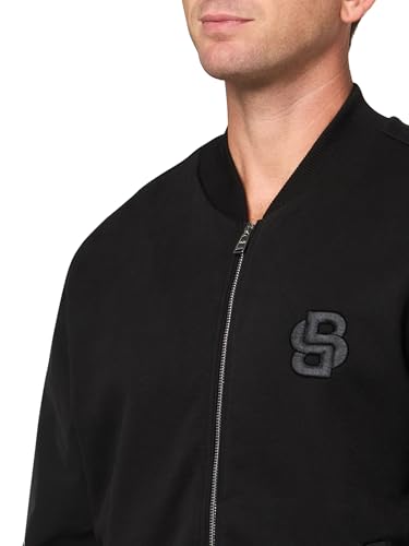 BOSS Men's Double B Logo Cotton Bomber Jacket3