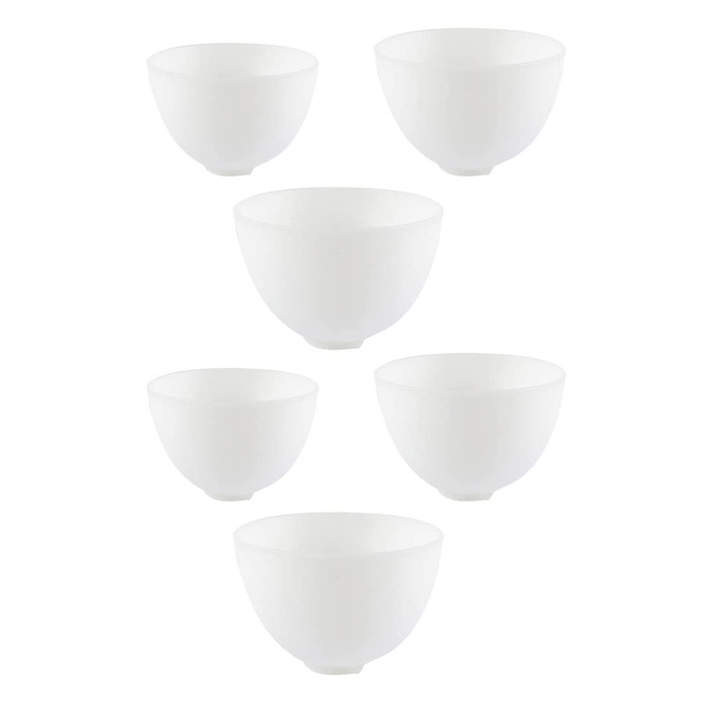Healifty 6pcs Silicone Bowls for Facial Masks Reusable Mixing Bowls for Diy Skin Care Odorless and Drop- Safe for Hair Care Includes Small Medium Large