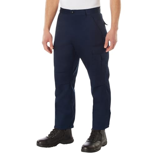 Rothco Tactical BDU Pants – Rugged Cargo Outdoor Hiking EDC Work Uniform, Navy Blue, L