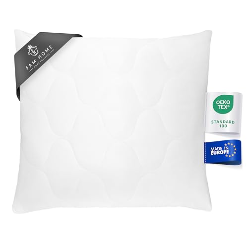 Kopfkissen 80x80 – weich & atmungsaktiv – schlafkissen allergiker geeignet – hotel kissen 80 x 80 waschbar bei 95 °C – OEKO-TEX®...