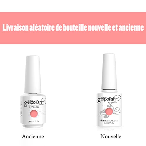 Vishine Weiß Gel Nagellack, Shellac Nagellack für UV/LED Nagellampe Langlebige French Maniküre Nagelgellack… – Bild 3