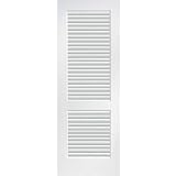 National Door Company ZZ365005 Primed MDF, Full Louver Interior Door Slab, 30'x80', 1-3/8' Thick