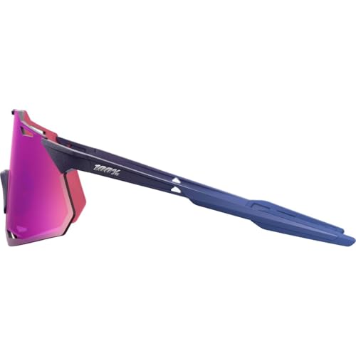 Image of 100% Hypercraft XS Sunglasses, Satin Storm Metallic /Purple Mirror Lens, One Size