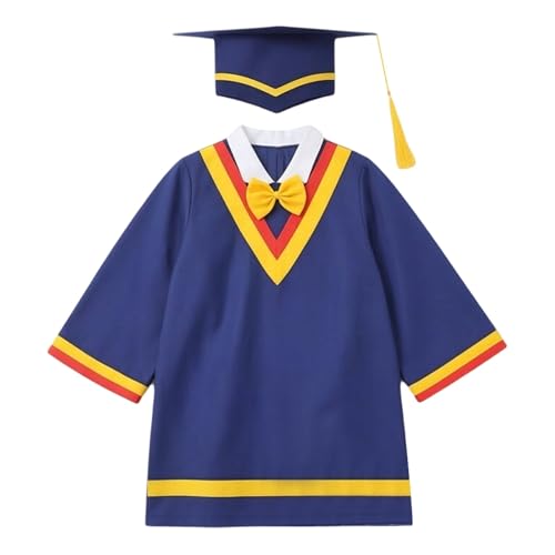 Image of Kindergarten 2025 Graduation Cap and Gown Tassel Sets with Charm 2PCS Graduations Stoles for Kids Grad Party Clothes