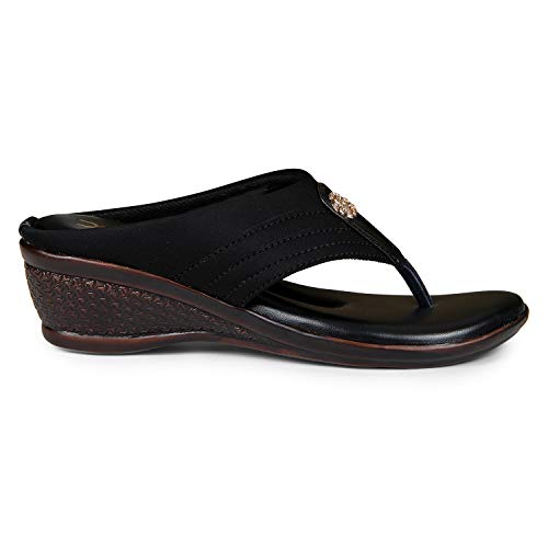 Image of XE Looks Women's Synthetic Leather Comfortable Slip Heels