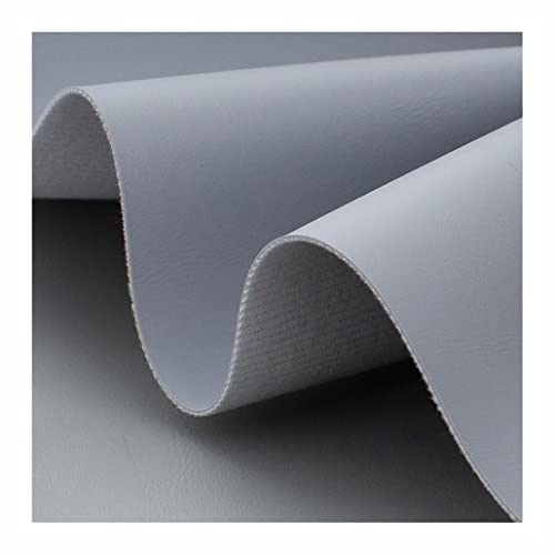 Tissu en Similicuir Cuir Nappa Gris Clair 0,94 mm d'Épaisseur Par Mètre pour Ameublement et Couture