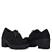 Imagen de Altamoda Zapatos de Mujer Blucher con Plataforma y Cordones de Ante Negro