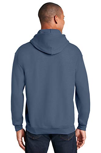 Image of Gildan Men's Heavy Blend Fleece Hooded Sweatshirt G18500 (Medium, Indigo Blue)