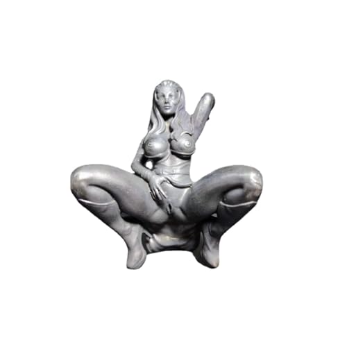 Brass Nude Female Body Art Miniatures Statue,Metal Masked Woman Sculpture Collect Figurines Home Desktop Car Decor Men Collect Gifts Paperweight