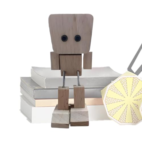 Jsnwernb Wooden Man | 木製人形ミニチュア | 小さな置物 学生 大人 子供 遊び用 - 大人 子供 学生 プレイ 自動車