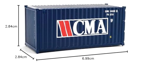 Conteneur 20' CMA HO Walthers SceneMaster miniature bleu blanc rouge
