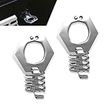 jokormo 2 PCS Car Water Heater Door Lock Torsion Cam Lock, 1.4' x 0.8' Stainless Steel Water Heater Cover Latch Fastener, Vehicle Repair Parts, Suitable for Most Cars, RVs, Campers (Silver)