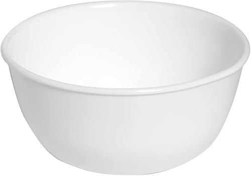 Corelle White Livingware 28-Ounce Super Soup/Cereal Bowl, Winter Frost, 1