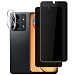 Produktbild Vsjnk Anti-Spähen Screen Protector kompatible mit Xiaomi Redmi 13C 4G/Poco C65 mit 2 Stück Panzer Schutz Glas 1 X Kamera Panzerfolie 9H Tempered Glass,HD Displayschutzfolie,für Redmi 13C