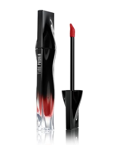 Image of TIMEPHORIA Stellar Dust Lip Stain 07 Quanta, Orangish Red Tinted Lip Gloss