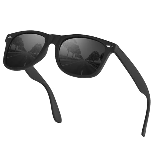 Ulknyss Polarisiert Sonnenbrille für Herren und Damen - Retro Eckige Sonnenbrille mit UV400 Schutz zum Autofahren
