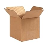 The Packaging Wholesalers 4 x 4 x 4 Inches Shipping Boxes/Moving Boxes, 25-Count (BS040404)