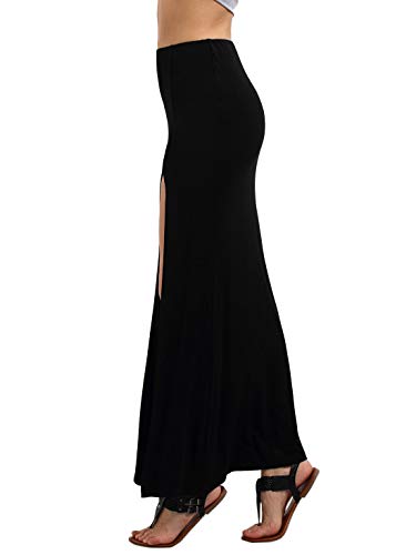 Verdusa Women's High Waisted Side Split Maxi Skirt Summer Elegant Skirts2