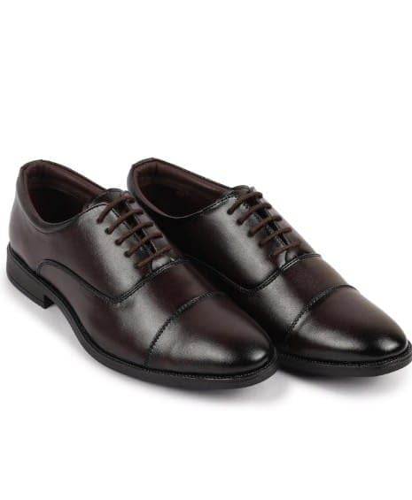 Classic Oxford Dress Shoes, Genuine Leather, Black, Lace-up Design4