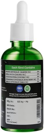 Sheopals Growth Natural Rosemary & Kalonji Beard Oil 50 ml (2 Packs)– Promotes Thicker, Healthier Beard Growth with Moroccan Argan, Vitamin E & Sweet Almond – All‑Natural, Sulfate‑Free & Paraben‑Free