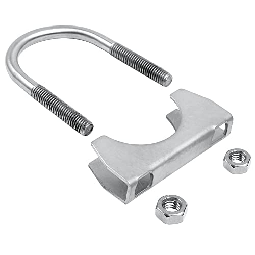 Image of 1 inch Universal Heavy Duty Exhaust U Clamp 1 inch Stainless Steel Muffer U-Bolt Clamps, Pack of 2