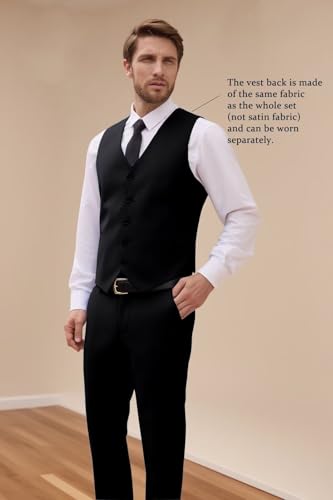 Men's Suit 3 Piece Classic Fit Suits for Men Jacket Vest Pants Suit for Wedding Prom Dinner Party3