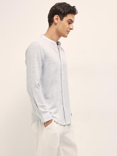 Image of THE BEAR HOUSE Men's Cotton Solid Slim Fit Shirt