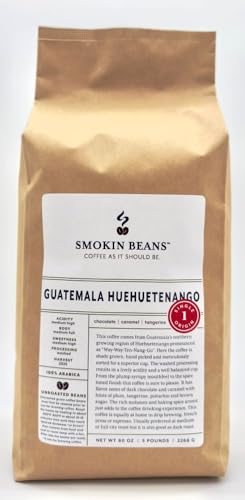 Smokin Beans Guatemala-Huehuetenango Washed Unroasted Green Coffee 5-Lb 1ct