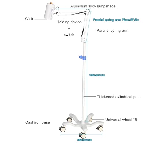 Lampe d'examen médical de type support au sol pour auscultation de précision