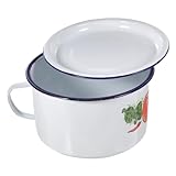 SOIMISS 1Satz Retro Emaille Schüssel Nostalgische Porzellanschale für Nudeln Speisen Umweltfreundliches Leicht zu Reinigendes Design für Küche Vintage Küchenausstattung