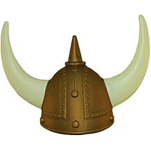 Norwegian GOLD Viking Helmet Costume Hat with Horns