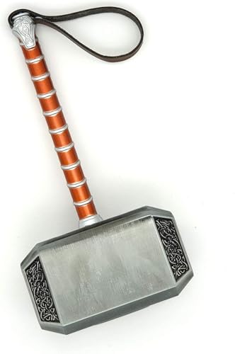 Solid Steel 20cm Legendary Hammer of The Thunder God - 400g Heavy Metal Mjolnir Display - Marvelous Gift for Fans of Thor & Norse Mythology Ancient Legends Heroic Tales & Desktop Collections