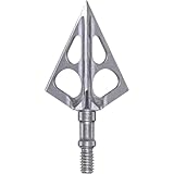 Muzzy One 100 Grain Machined Stainless Steel Ferrule 3-Blade Archery Crossbow Broadhead, 3-Pack, Silver, One Size