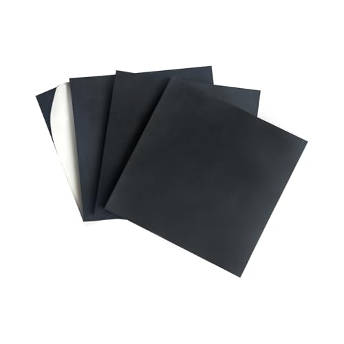 4 Pcs Neoprene Rubber Pads with Adhesive Backing 1/4 in Thick x 4 in x 4 in
