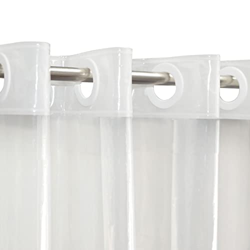 Yisure No Hook Clear Shower Curtain Liner Peva Plastic Waterproof Heavy Duty Bathroom Curtain Hook Free Transparent Shower Liner 72X74 Inches thumb #3