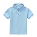Kids Boys Polo Shirts Unisex Youth Short Sleeve Solid Color Button Shirt Cute Crewneck Fashion Basic Tee Tops 8-15Y 10-11 Year Sky Blue