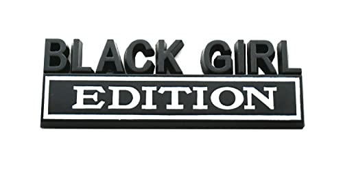 Image of SSDD Black Girl Edition Emblem 3D Fender Badge Car Truck Decal Replacement for F150 F250 F350 Chevy Silverado 1500 2500 Chevrolet C10 C15 (Black /White) CH-Black Girl